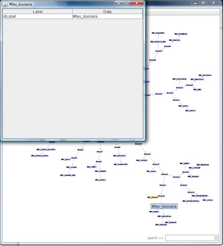 Tree Viewer showing details of a node and Tool Tip up