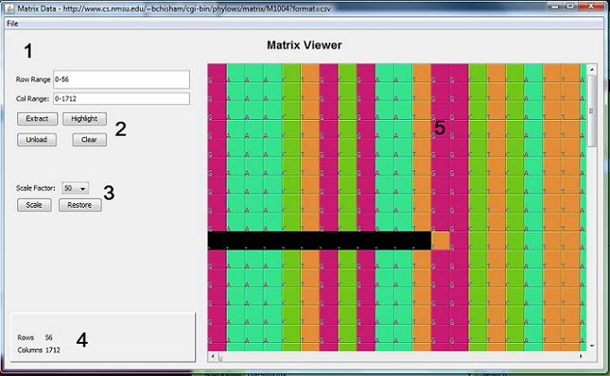 Matrix Viewer Numbered
